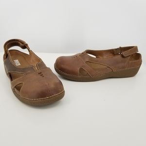 Duluth Trading Andina Leather Clog Slip On Sandal Shoes Size 8.5